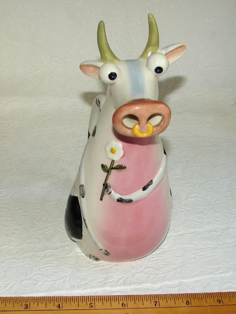 Rare Department 56 'Bee Happy' COW CREAMER, Claire Mackie (no Sugar) Dept.